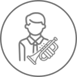 Boy with Instrument Icon